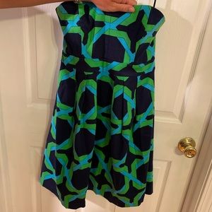 Elizabeth McKay Size 2 Strapless Dress Navy